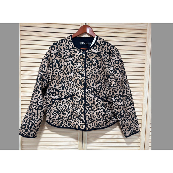 Zara Animal Print Puffer Jacket Size S - Picture 12 of 14